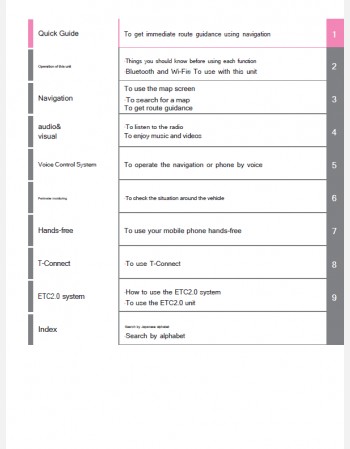 toyota harrier 2021-2022 navigation & multimedia system manual